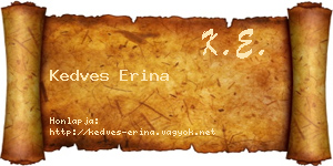 Kedves Erina névjegykártya